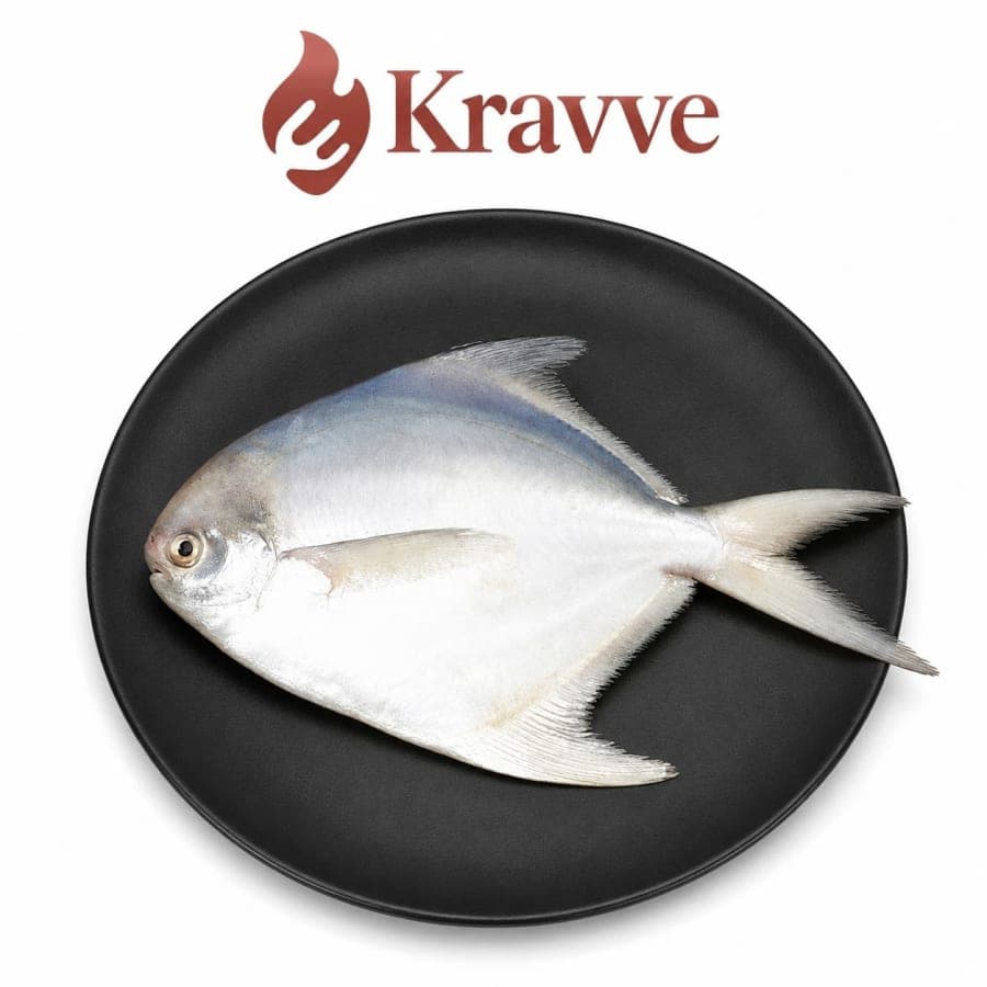 Silver Pomfret 1 kg 3 -5 pcs kg